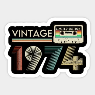 Vintage 1974 Limited Cassette Sticker